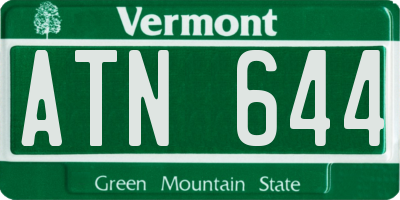 VT license plate ATN644