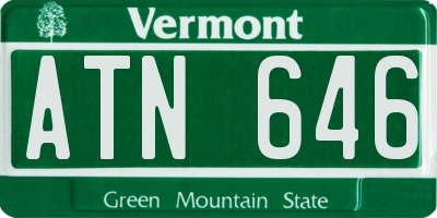 VT license plate ATN646