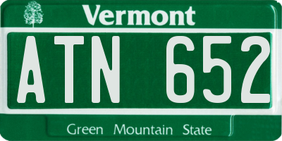 VT license plate ATN652