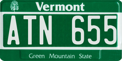 VT license plate ATN655