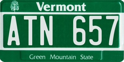 VT license plate ATN657