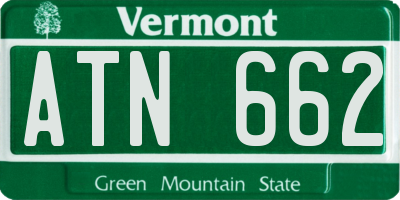 VT license plate ATN662