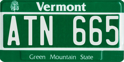 VT license plate ATN665