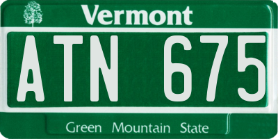 VT license plate ATN675