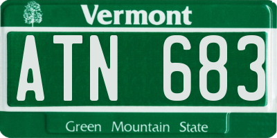 VT license plate ATN683
