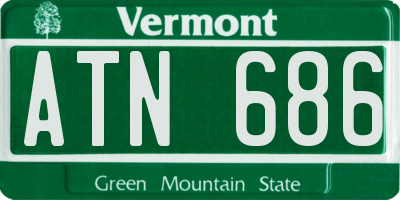 VT license plate ATN686
