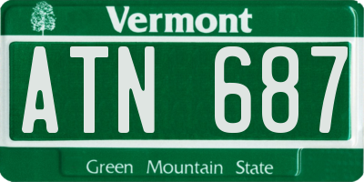 VT license plate ATN687