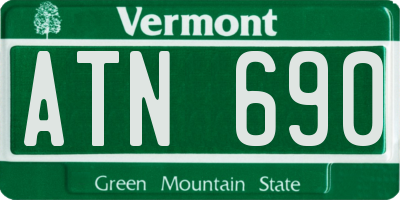 VT license plate ATN690