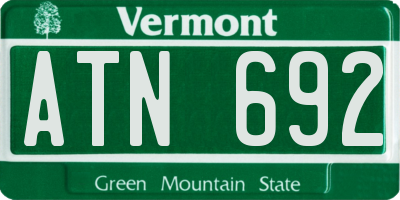 VT license plate ATN692