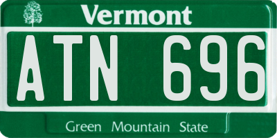 VT license plate ATN696