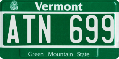 VT license plate ATN699