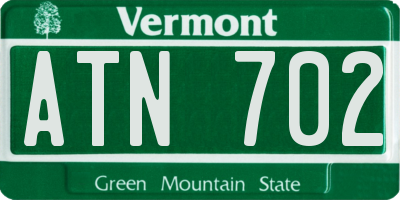 VT license plate ATN702