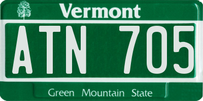 VT license plate ATN705