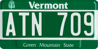 VT license plate ATN709