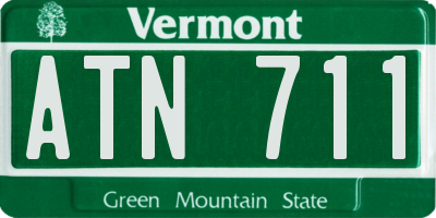 VT license plate ATN711