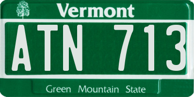 VT license plate ATN713