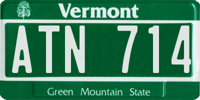 VT license plate ATN714