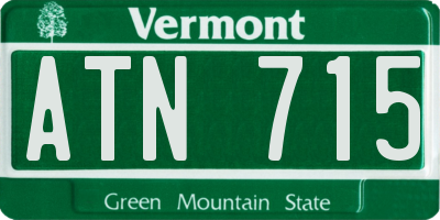 VT license plate ATN715
