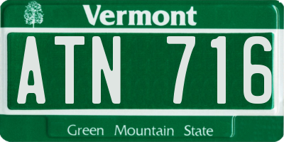 VT license plate ATN716
