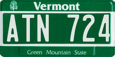 VT license plate ATN724