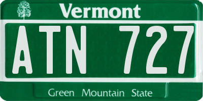 VT license plate ATN727