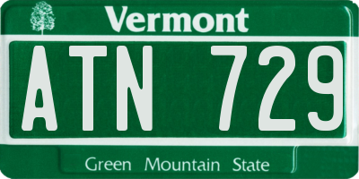 VT license plate ATN729