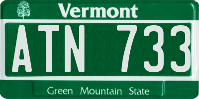 VT license plate ATN733
