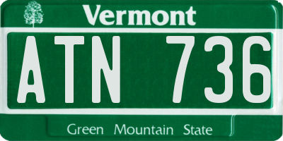 VT license plate ATN736