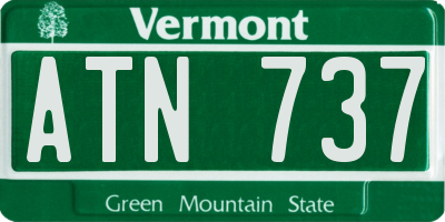 VT license plate ATN737