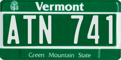 VT license plate ATN741
