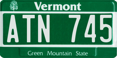 VT license plate ATN745