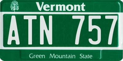 VT license plate ATN757