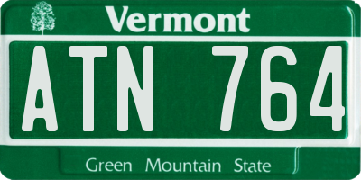 VT license plate ATN764
