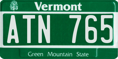 VT license plate ATN765