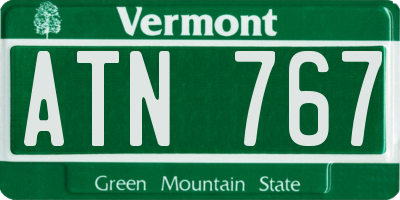 VT license plate ATN767