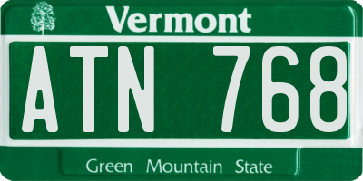 VT license plate ATN768