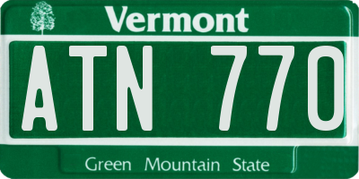 VT license plate ATN770