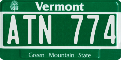 VT license plate ATN774