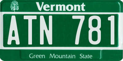 VT license plate ATN781