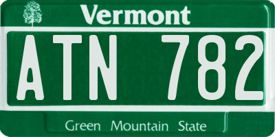 VT license plate ATN782