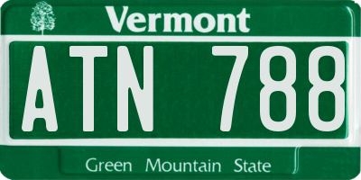 VT license plate ATN788