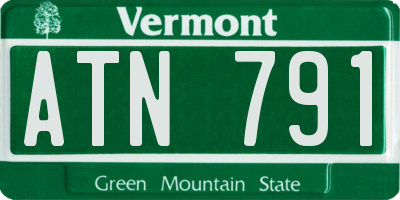 VT license plate ATN791