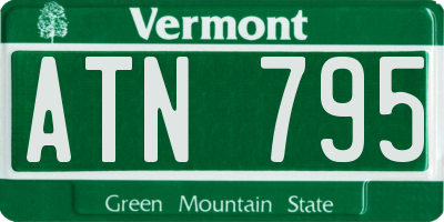VT license plate ATN795