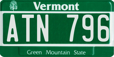 VT license plate ATN796