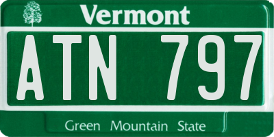 VT license plate ATN797