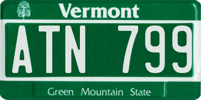 VT license plate ATN799