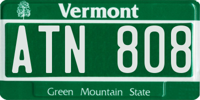 VT license plate ATN808