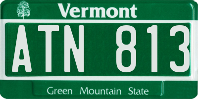 VT license plate ATN813