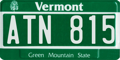 VT license plate ATN815