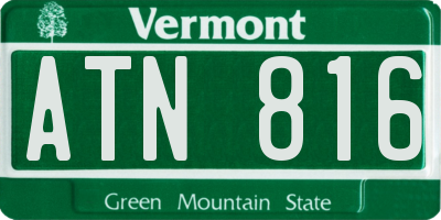 VT license plate ATN816